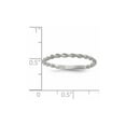 thumbnail image 7 of Auriga Fine Jewelry 14K White Gold Polished Twisted Rope Ring for Women Size 7.5, 7 of 7