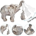 thumbnail image 6 of Whoest Elephant Statue. Elephant Decor Brings Good Luck, Health, Strength. Elephant Gifts for Women, Mom Gifts. Decorations Applicable Home, Office, Bookshelf TV Stand, Shelf, Living Room - Silver, 6 of 7