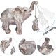 thumbnail image 5 of Estatua de elefante, adorno de elefante que trae buena suerte, salud y fuerza, decoración para el hogar, la oficina, estantería, mueble de TV, estantería, sala de estar - Plata, 5 of 5