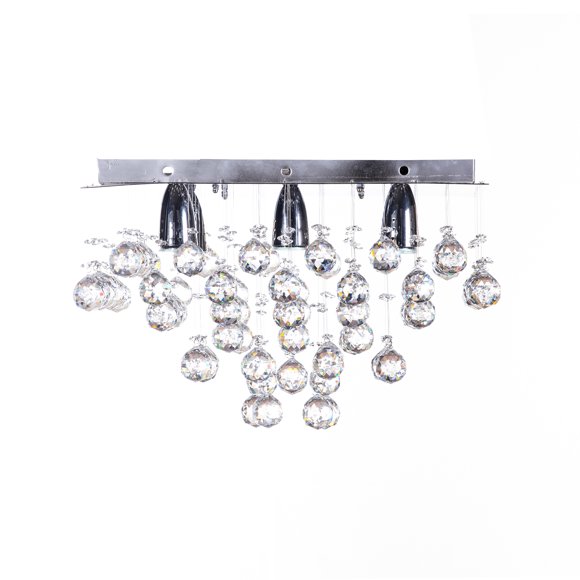 Candil de Cristal Cortado Gamalux Williams Krystal Lluvia 40 cm de 4 Luces