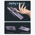 thumbnail image 2 of Allytechgroup for iPhone 16 Pro Case with 360° Rotatable Ring Holder, [Sliding Camera Cover] [Compatible MagSafe] [Military Grade Tested] Anti-Fingerprint Slim Magnetic Case Cover, Purple, 2 of 6