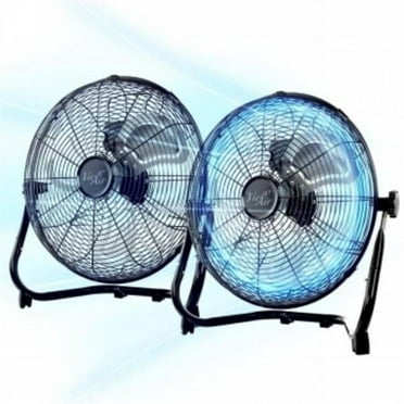14 in. High Velocity Heavy Duty Metal Floor Fan with 3 Speed Settings - Pack of 2