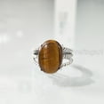 thumbnail image 3 of Natural Tiger Eye Ring, Tiger Eye Gemstone Ring, Birthstone, 3 Twisted Bohemian Band, 925 Sterling Silver, Womens Ring, Christmas, Thanksgiving, Handmade, Statement Jewelry, Natural Gemstone Ring, 3 of 7