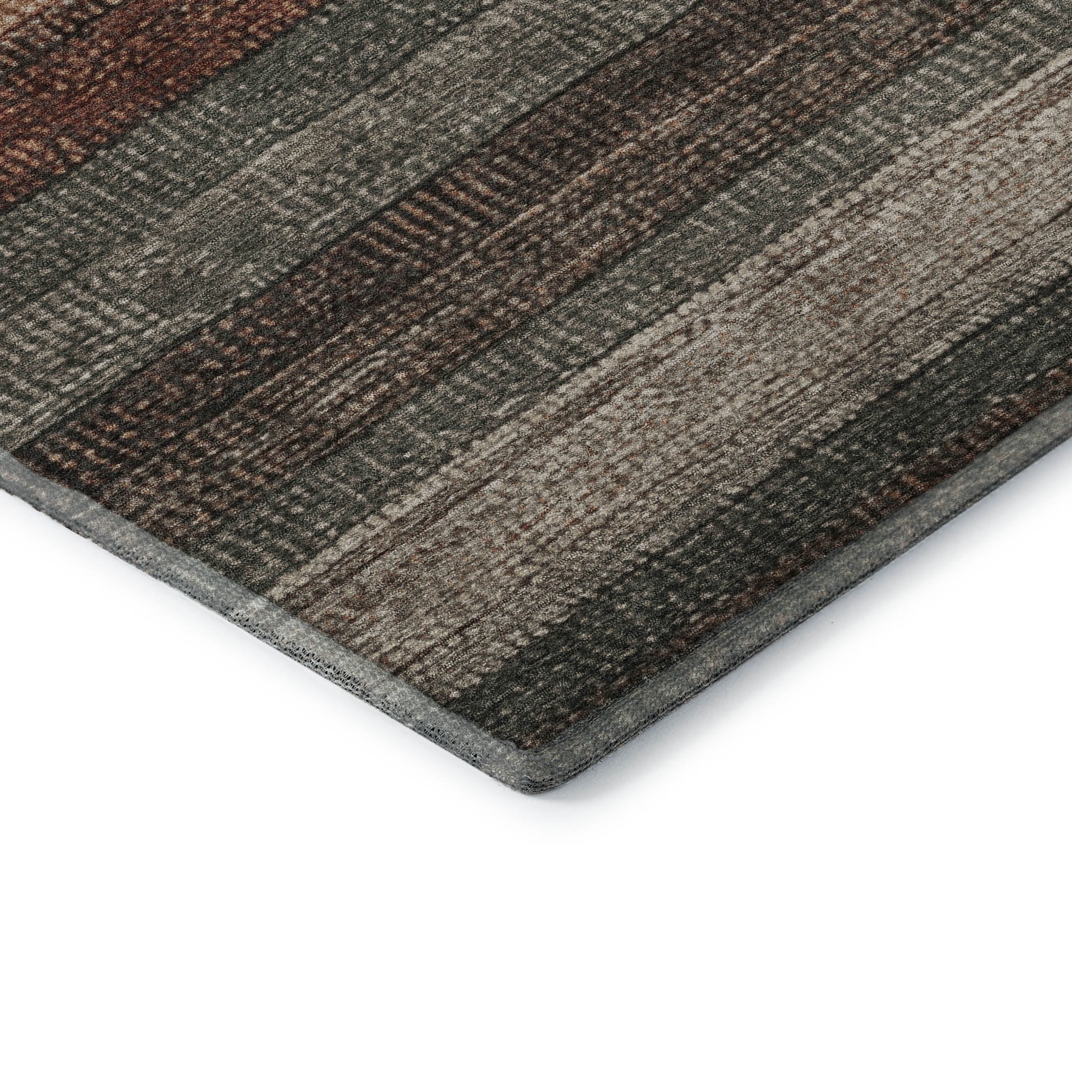 Addison Rugs Mayfield Premium Machine Washable Transitional Stripes Paprika Rectangle Rug, 8' x 10'