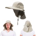 thumbnail image 4 of Htwon Men Women Fishing Hat Outdoor Sun UV Protection Hat Wide Brim Bucket Boonie Cap,for Summer Fishing Outdoor Sun, 4 of 12