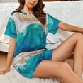 thumbnail image 4 of Rateoe Beach Pattern Women's Short-Sleeved Pajama Set - 2 Piece Soft and Lightweight Sleepwear Set-4X-Large, 4 of 7
