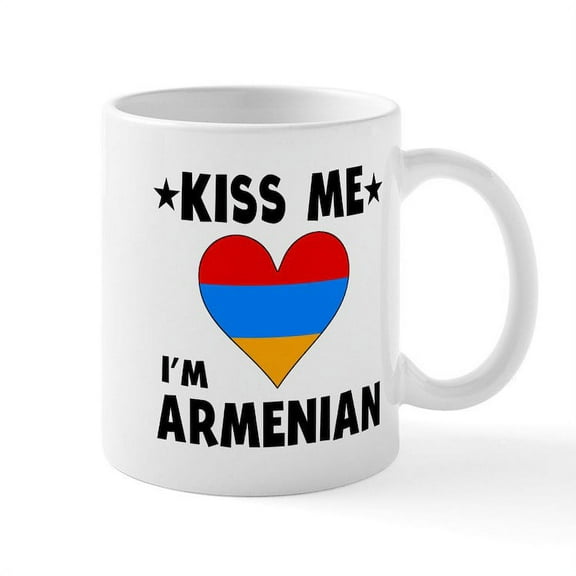 CafePress - Kiss Me I'm Armenian Mugs - 11 oz Ceramic Mug - Novelty Coffee Tea Cup