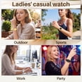 thumbnail image 6 of SKMEI Watch for Women Quartz Rectangular Fashion Watches Waterproof Easy to Read Ladies Wrist Watches Stainless Steel Womens Watch, 6 of 9