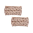 thumbnail image 2 of Qarigey Diadema de invierno para mujer, orejeras anchas de ganchillo tejidas a prueba de viento, suministros de Motor, accesorios de Accesorio para el cabello Hilo rosa, 2 of 6