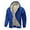 Blue, variant on Men's -Lined Hooded Winter Jacket, Windproof Warm Zip-Up Outdoor Coat, Long Sleeve Loose Casual Outerwear