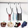 thumbnail image 5 of Elegant Closet Organizer, Non-Slip Belt Rack Tie Hanging Hooks Stainless Steel With Pvc Immersion Layer For Most Clothes Rails, Wide Application Scarf Ring Hangers For Closet Accessories (4 Pieces), 5 of 5
