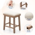 thumbnail image 4 of Sophia & William 24" PU Leather Counter Height Bar Stool with Wood Leg-Set of 2-White, 4 of 5