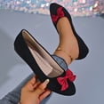 thumbnail image 2 of Taqqpue Women's Flats Shoes Women Casual Round Head Comfy Flats Sneakers Bow Decoration Casual Shoes Loafer Shoes for Women, 2 of 7