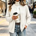 thumbnail image 6 of cocolona Womens Zipper Cardigan Sweater Trendy Crew Neck Long Sleeve Casual Sweater Knit Warm Fall Winter Cardigan, 6 of 6