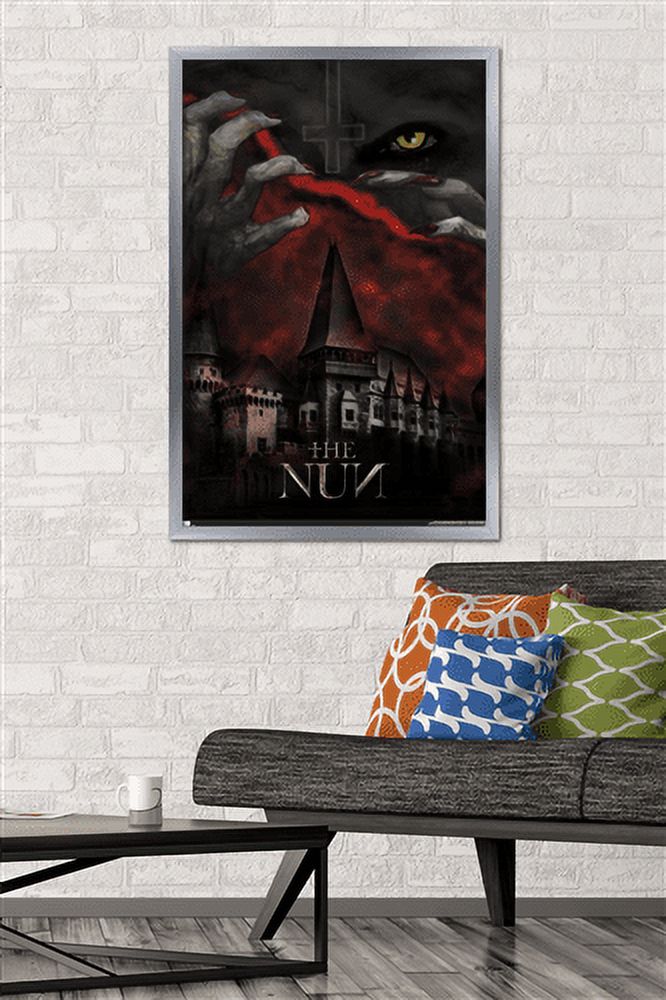 The Nun - Castle Wall Poster, 22.375" x 34", Framed