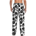 thumbnail image 3 of Uemuo Hand Drawn Tomatoes Pattern Men's Wide Leg Palazzo Lounge Pants with Pockets Light Weight Loose Comfy Casual Pajama Pants-XX-Large, 3 of 9
