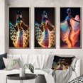 thumbnail image 1 of Designart "Translucent Light Dancing Figure III" Woman Fashion Photography Framed Wall Art Set Of 3 - Multicolor Glam Frame Gallery Set For Office Decor, 1 of 6