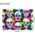 thumbnail image 3 of Coolnut Colorful Splash Skull Bathroom Rug Rectangular Bath Mat Non Slip Bath Rugs Absorbent Shaggy Bathmats for Sink Shower 16" x 24" Home Decor, 3 of 7