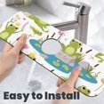 thumbnail image 6 of Logiee Cartoon Frogs Print Kitchen Sink Splash Guard Faucet Mat for Splash Guard Behind Faucet Drip Catcher for Kitchen,Bathroom,Sink Mat,Dish Drying Mat,Bathroom-15" X 5.5", 6 of 7