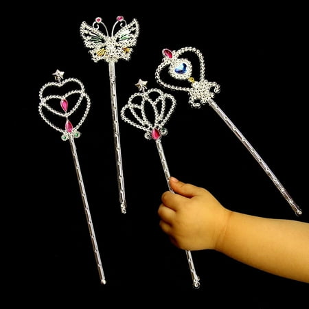 Star Wands | 12 Pack Metallic Wands That Measure 8 1/2 Inches | Great For Birthdays, Princess Costume, Halloween