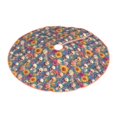 thumbnail image 2 of Bingfone Christmas Tree Skirt Mat Christmas Decoration Interior 36" -Skull sunflower daisy, 2 of 6