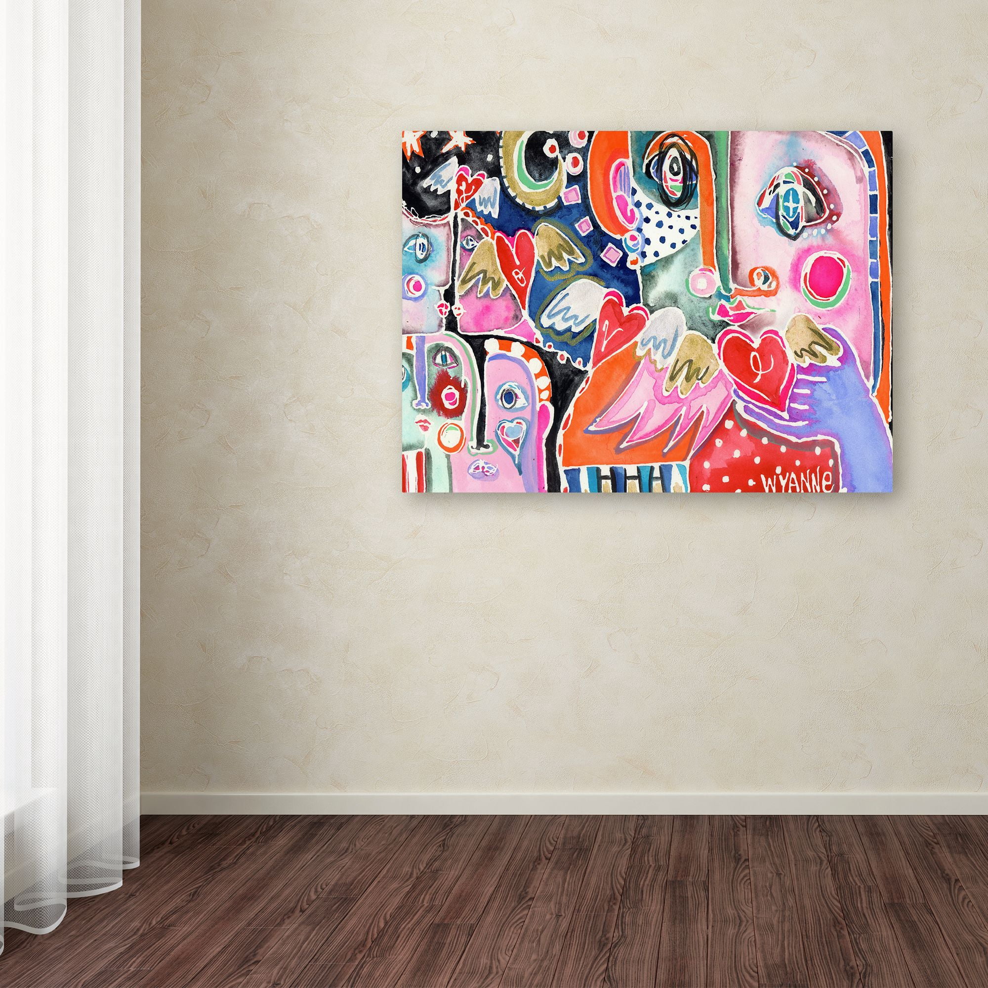 Trademark Fine Art 'Love From Far And Wide' Canvas Art by Wyanne