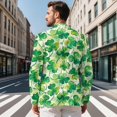 thumbnail image 4 of Uorisanigo Men's Casual Blazer Regular Fit Long Sleeve Casual Blazer Jacket Soft Sports Jacket Knit Suit Jackets Mens St Patrick Day Outfits, St. Green Shamrock, Size S, 4 of 6
