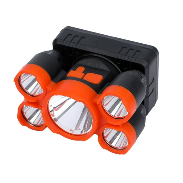 Kearding Faro impermeable IP44, faro delantero regulable, lámpara de cabeza nocturna, herramienta de iluminación para exteriores, para senderismo, Iluminación y accesorios Naranja Kearding HA074407-02