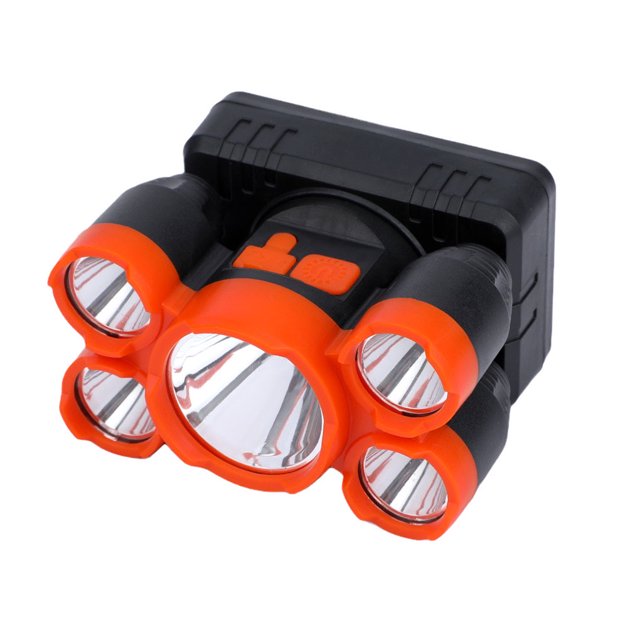 Naiovety Faro recargable a prueba de agua IP44, 4 modos, faro regulable, lámpara de cabeza nocturna, luz para exteriores, Camping, senderismo, Iluminación y accesorios Naranja