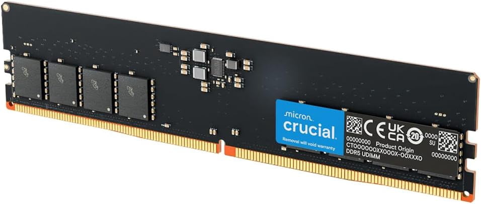 Restored Crucial 32GB (1 x 32GB) DDR5 4800 Desktop UDIMM Memory Module (Refurbished)