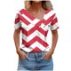 thumbnail image 1 of Tops de Algodón para Mujeres Cuello en V Casual de Manga Corta, Imitación Algodón Primavera Y Blusa de Verano, 1 of 5
