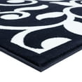 thumbnail image 5 of SUSSEXHOME Leaves Collection 5'x7' Navy&White Area Rug, Extra Soft and Comfy Carpet, Area Rugs for Kitchen, Living Room Rug, Runner Rug, Indoor Rugs for Bedroom, Machine Rug for Kids Rug, Area Rug, 5 of 7