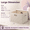 Beige-Large -5 Pack, variant on Beige Medium -1 Pack Fabric Closet Storage Boxes, Collapsible Stackable Lidded Baskets