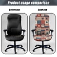 thumbnail image 4 of POLERO USA Flag Patchwork Print Dustproof All-in-One Computer Office Chair Covers, Washable Elastic Cloth High Back Chair Cover for Home, 4 of 7