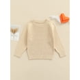 thumbnail image 3 of Seyurigaoka Simple Little Girl Sweater, Long Sleeve Round Neck Solid Tops, 3 of 9