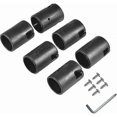 thumbnail image 1 of 6 Pack Trampoline Pole Caps, 1.25" Diameter, for Flat Steel Sheet Top Ring System, Black (6 Trampoline Guard Caps + 6 Screws + 1 Wrench), 1 of 5