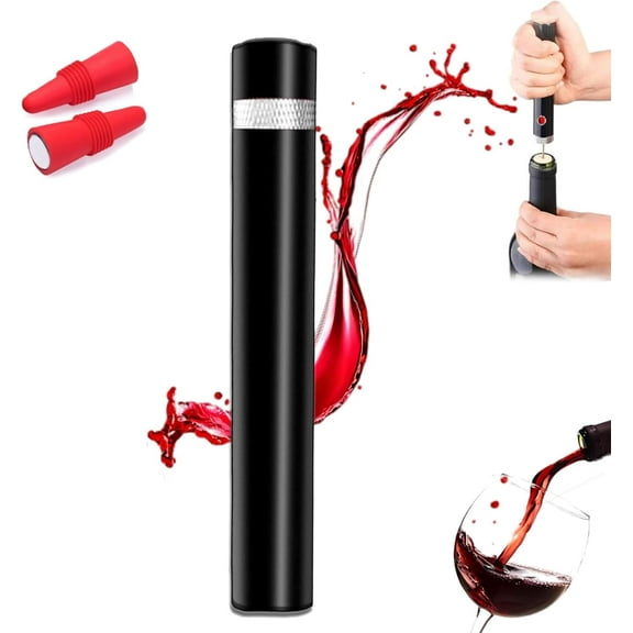 Aeropop Wine Opener - Air Pressure Aeropop Wine Bottle Opener with Needle Type Design, Portable Travel Wine Opener Gift for Home, Party, Restaurant(Silver)