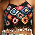 thumbnail image 3 of Aloohaidyvio Women's Spaghetti Strap Sleeveless Hollow Out Crochet Boho Crop Tank Top, 3 of 5