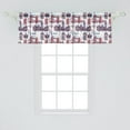 thumbnail image 2 of Ambesonne London Window Valance, City Landmarks Sketch, 54" X 18", Pale Blue Eggplant, 2 of 3