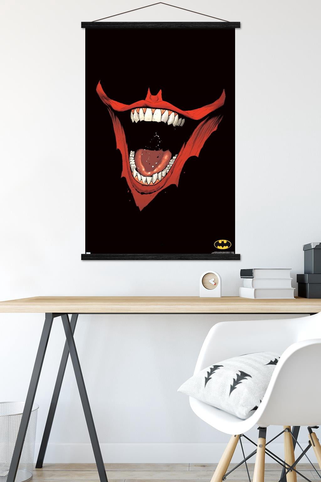 DC Comics Batman - Mouth Wall Poster with Wooden Magnetic Frame, 22.375" x 34"