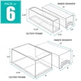 thumbnail image 4 of Sorbus 2 Large 4 Small Clear Stackable Fridge Storage Drawers with Handles, 4 of 5
