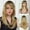 gold, variant on Creamily 22" Black Ombre Blonde wig Long Curly Wig with Bangs Heat-Resistant Synthetic Wigs for Women