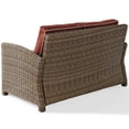 thumbnail image 4 of Afuera Living Causeuse de Patio Moderne en Osier, Brun et Sangria, 4 of 9