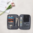 thumbnail image 5 of Travel Passport Organizer, RFID Blocking Document Holder with Multiple Card Slots and Zipper Pocket, Waterproof Travel Essentials Bag for Women Men, Portable Carry-On Accessories, 5 of 6