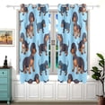 thumbnail image 2 of Dachshund Or Dogs Curtains Black Out Curtains for Sliding Glass Doors Bedroom Living Room Bathroom 2 Panels Set, 2 of 5