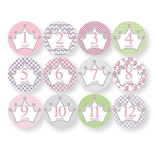 Child to Cherish Baby Monthly Milestone Stickers, Princess