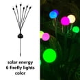thumbnail image 2 of Paquete de 2 luces colgantes LED con energía solar, luces de luciérnaga para exteriores, luces solares para patio, lámpara de estaca para patio, camino, césped y jardín, 2 of 7