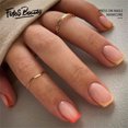 thumbnail image 1 of Fofosbeauty 24pcs Press on False Nails, Square Fake Nails, French Warm Color, 1 of 7