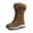 TAN, variant on Women's Mid-Calf Winter Snow Boots, Waterproof Warm Faux Fur Lined Lace-Up Non-Slip Outdoor Booties