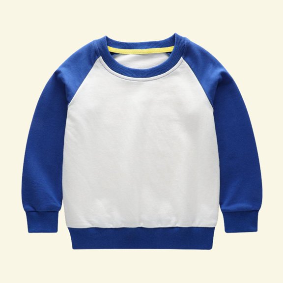 Bnwani Girls Sweatshirt Cotton Sports Sweatshirt Color Block Tops Pullover
